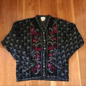 Vintage Medium Chessy Lewis Wool Cardigan